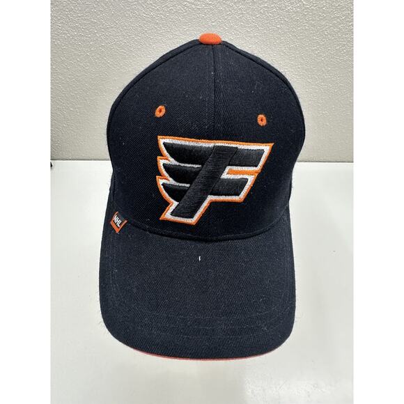 Zephyr NHL Fitted Hat Philadelphia Flyers Hockey Size 7 1/2 Black Orange NWTs - Picture 1 of 13